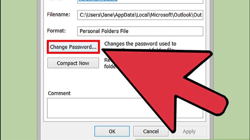 Chọn Change Password