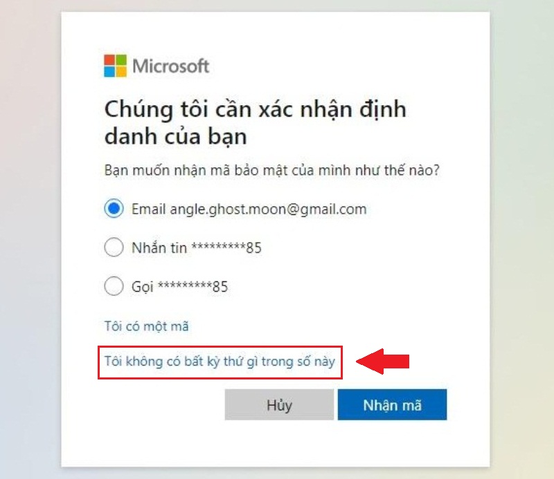 Cách xác nhận định danh khác