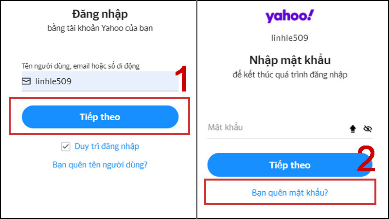 Đăng nhập vào tài khoản Yahoo Mail