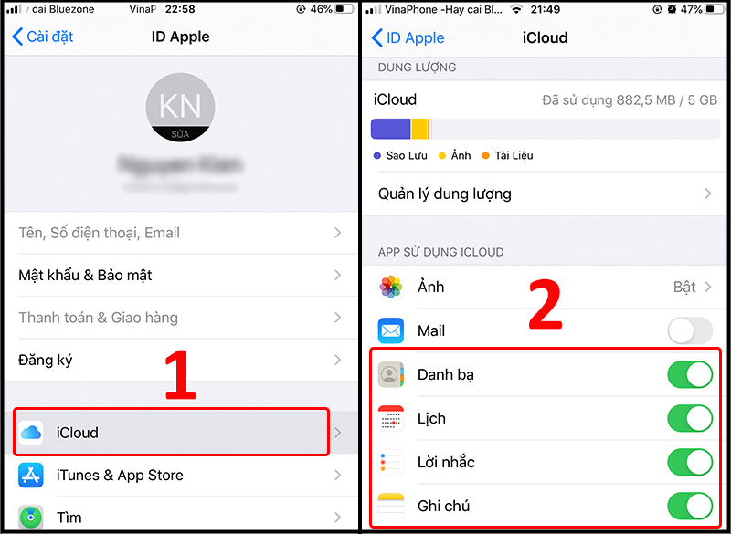 Người dùng muốn tắt đồng bộ iCloud để giải phóng bộ nhớ trên thiết bị của mình? Hãy xem tấm hình minh họa dưới đây để biết thêm chi tiết về cách thực hiện điều này một cách dễ dàng và nhanh chóng.