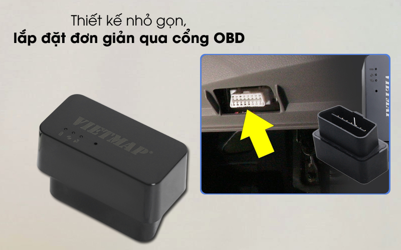 Thiết Bị Đinh Vị Ôtô Vietmap OB01 Đen có kích thước nhỏ gọn và dễ lắp đặt