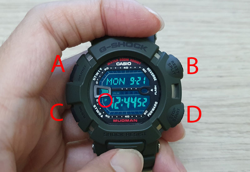 Hướng dẫn chỉnh giờ Đồng hồ G-Shock dòng G-9000