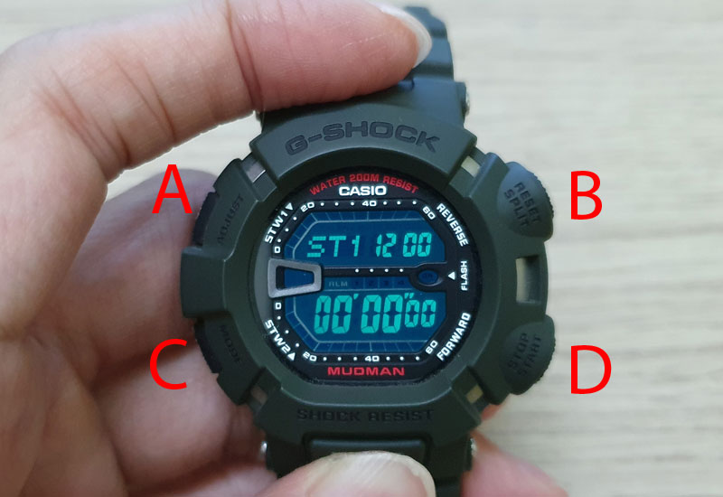 Hướng dẫn chỉnh giờ Đồng hồ G-Shock dòng G-9000