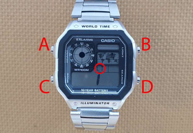 Hướng dẫn chỉnh giờ Đồng hồ Casio AE