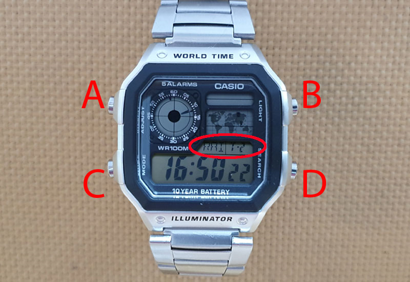 Hướng dẫn chỉnh giờ Đồng hồ Casio AE