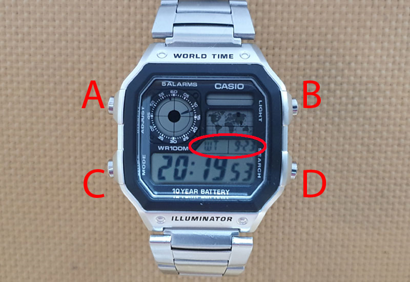 Hướng dẫn chỉnh giờ Đồng hồ Casio AE