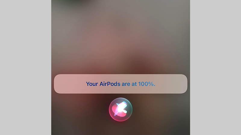 Kiểm tra pin Airpods bằng Siri