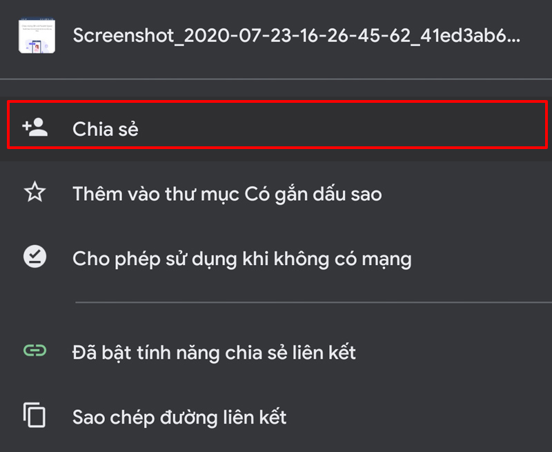 Chia sẻ ảnh qua địa chỉ email trên Google Drive
