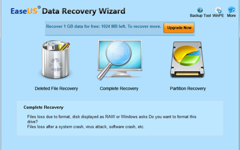 Phần mềm EaseUS Data Recovery Wizard