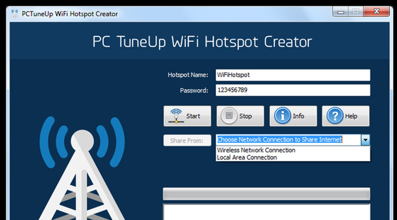 Phần mềm WiFi HotSpot Creator