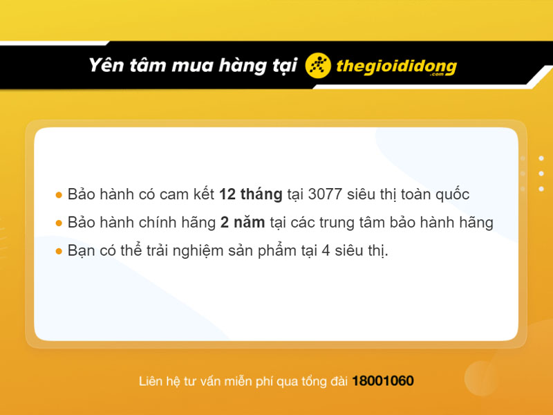 Chính sách bảo hành camera hành trình tại Thế Giới Di Động