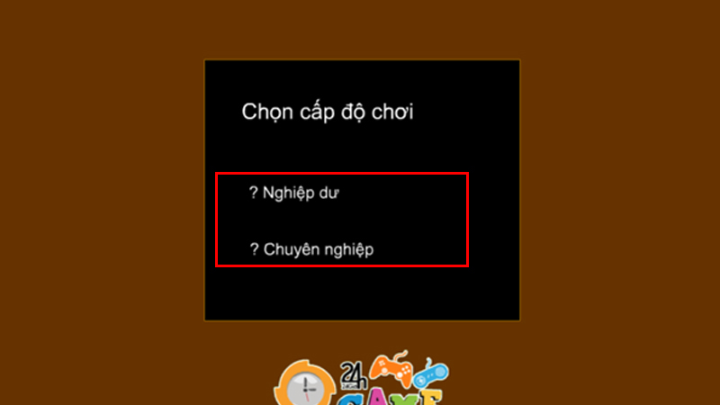 Bước 3: Chọn cấp độ chơi > Bắt đầu chơi