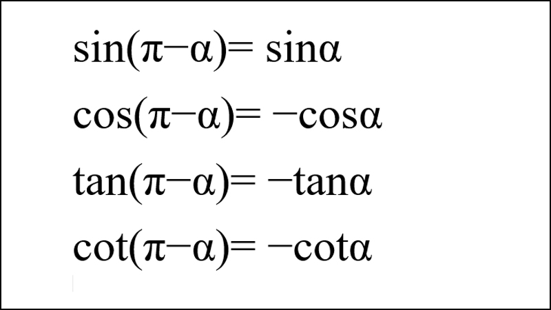  Hai cung bù nhau α và π -α