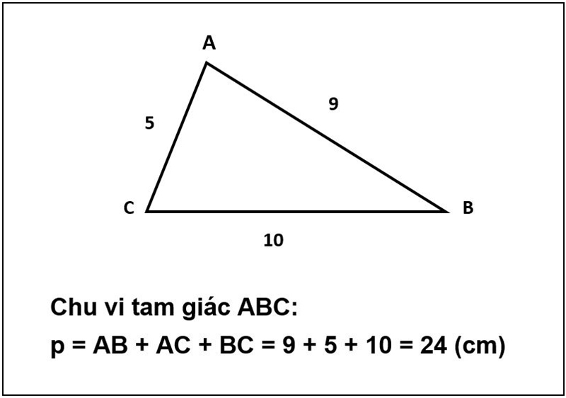 Tính chu vi tam giác thường