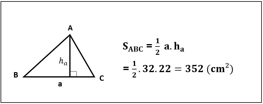 Ví dụ tính diện tích tam giác thường