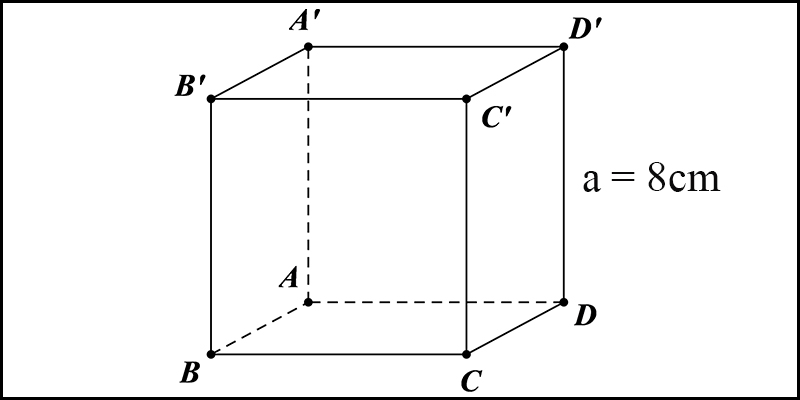 Hình lập phương có cạnh a = 8cm