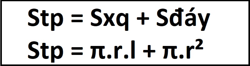 Công thức tính diện xung quanh, diện tích toàn phần, thể tích hình nón - Thegioididong.com