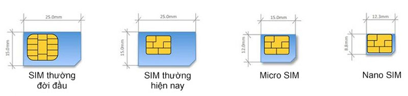 Các loại SIM phổ biến hiện nay