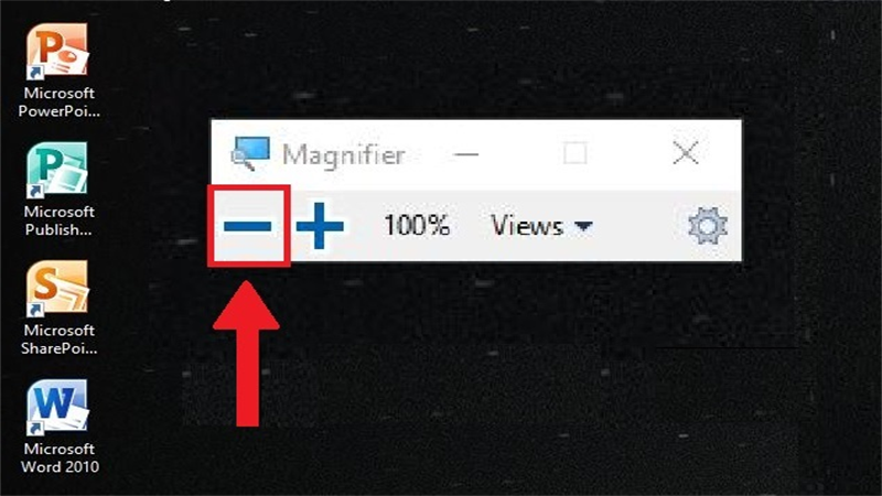 Thu nhỏ màn hình với Magnifier