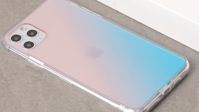 Ốp lưng iPhone 11 Pro Max nhựa cứng viền dẻo Berty I JM Hồng xanh
