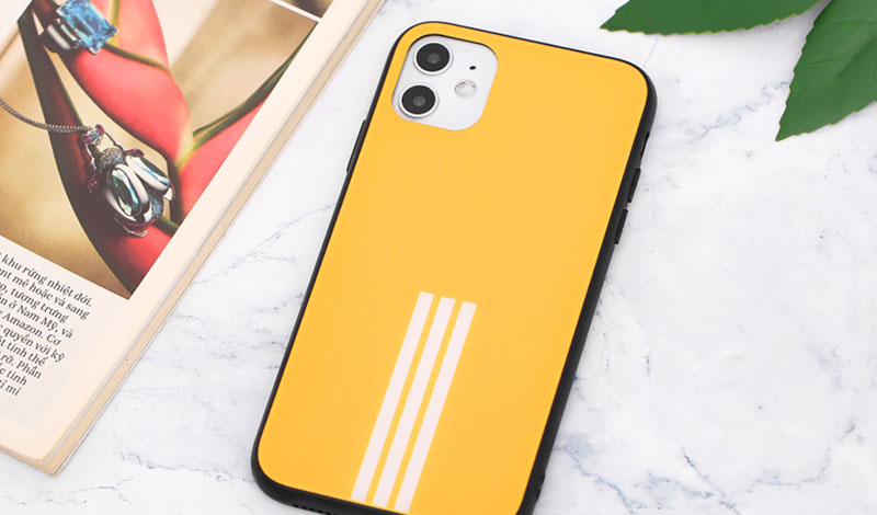 Ốp lưng iPhone 11 nhựa cứng viền dẻo Glass Print JM Cam