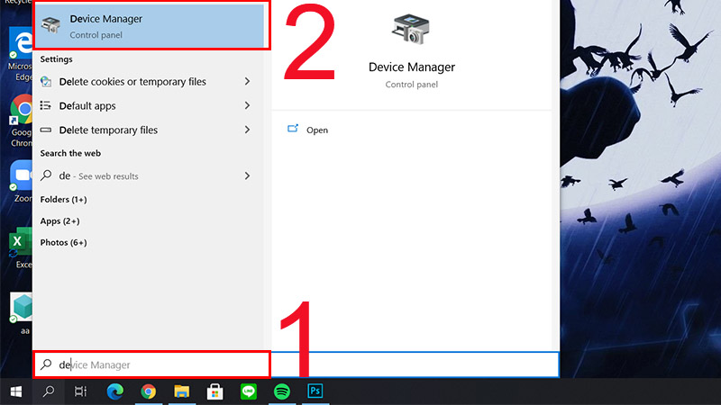 Gõ và chọn Device Manager