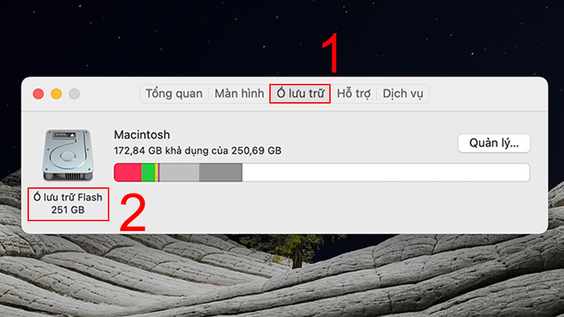 Xem dung lượng ổ lưu trữ Flash