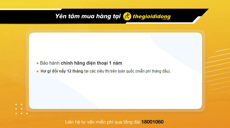  Chính sách bảo hành điện thoại tại Thế Giới Di Động