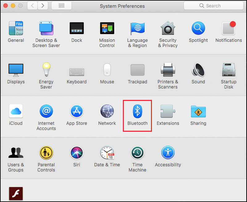Chọn Bluetooth.