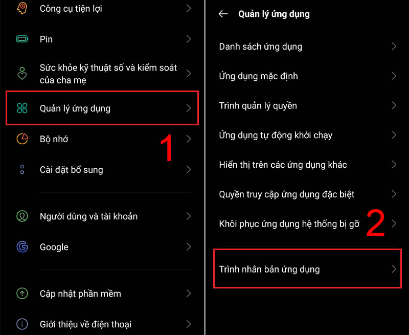 Chọn Tr&igrave;nh nh&acirc;n bản ứng dụng