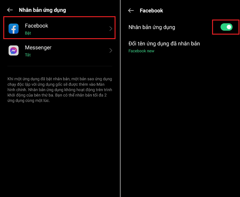 Nhấn hoặc k&eacute;o thanh trượt để tr&aacute;i sang phải để nh&acirc;n bản