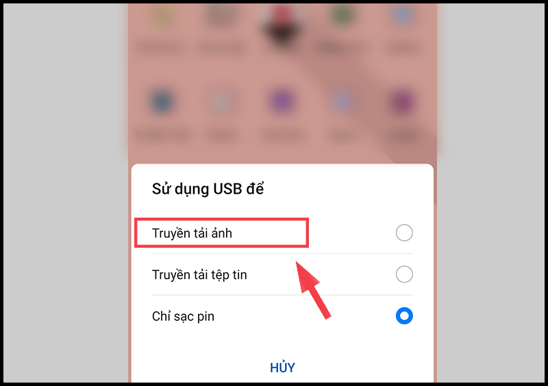 Chọn Truyền tải ảnh