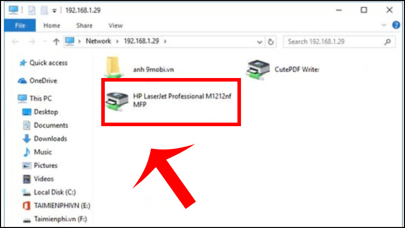 Kết nối máy in qua địa chỉ IP