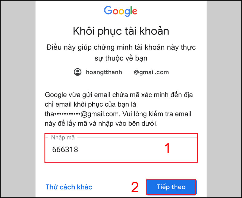 Nhập mã xác minh Nhập mã xác minh