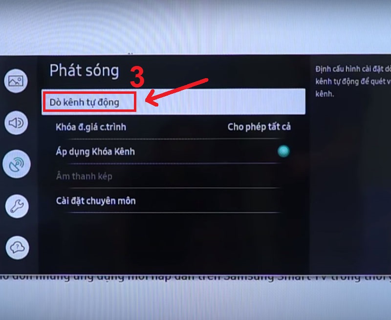 Chọn dò kênh tự động