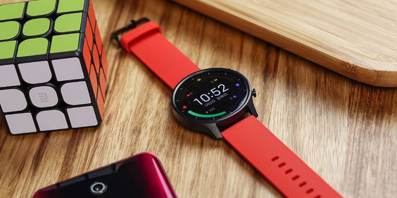 Xiaomi Mi Watch thiết kế d&acirc;y silicone m&agrave;u đỏ đẹp mắt 