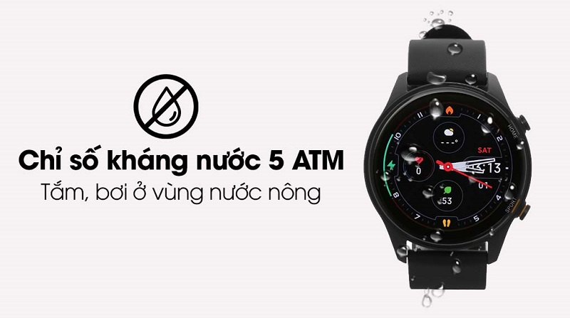 Xiaomi Mi Watch được đ&aacute;nh gi&aacute; c&oacute; khả năng chống nước ở mức 5ATM
