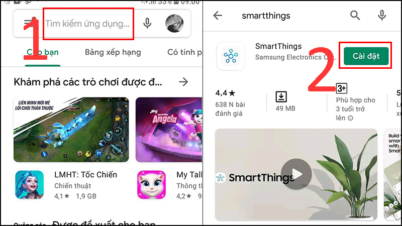 Cài đặt ứng dụng SmartThings