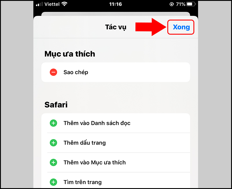 Ho&agrave;n th&agrave;nh việc t&ugrave;y chỉnh