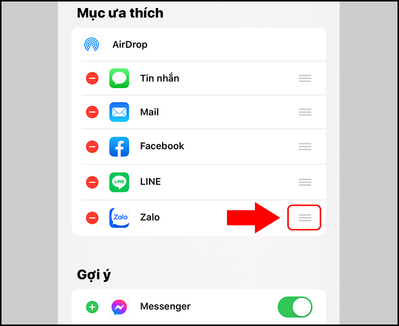 Thay đổi vị tr&iacute; ứng dụng