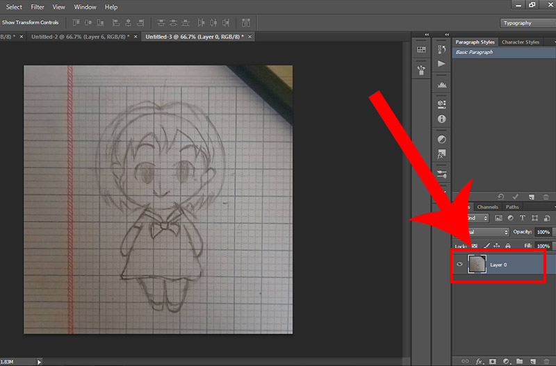 Cách vẽ chibi trên Photoshop từ bản phát thảo trên giấy siêu đơn ...