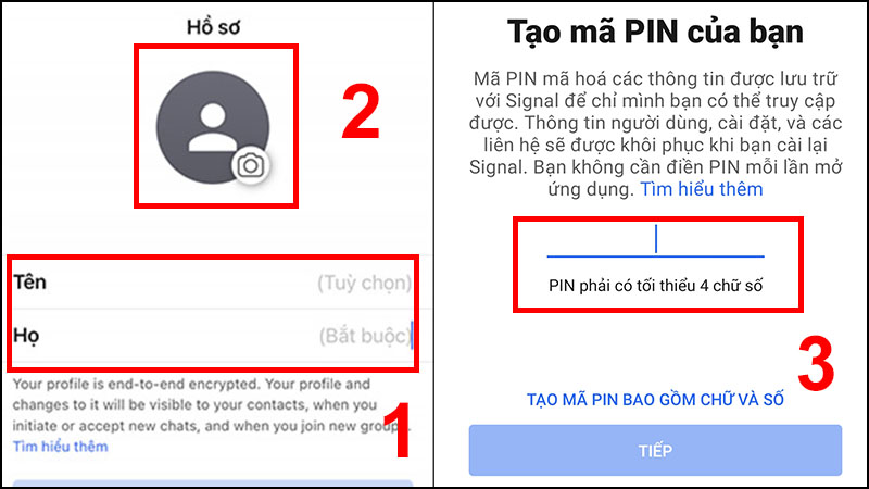 Sử dụng ứng dụng Signal tr&ecirc;n điện thoại