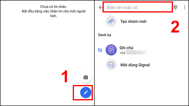 Sử dụng ứng dụng Signal tr&ecirc;n điện thoại