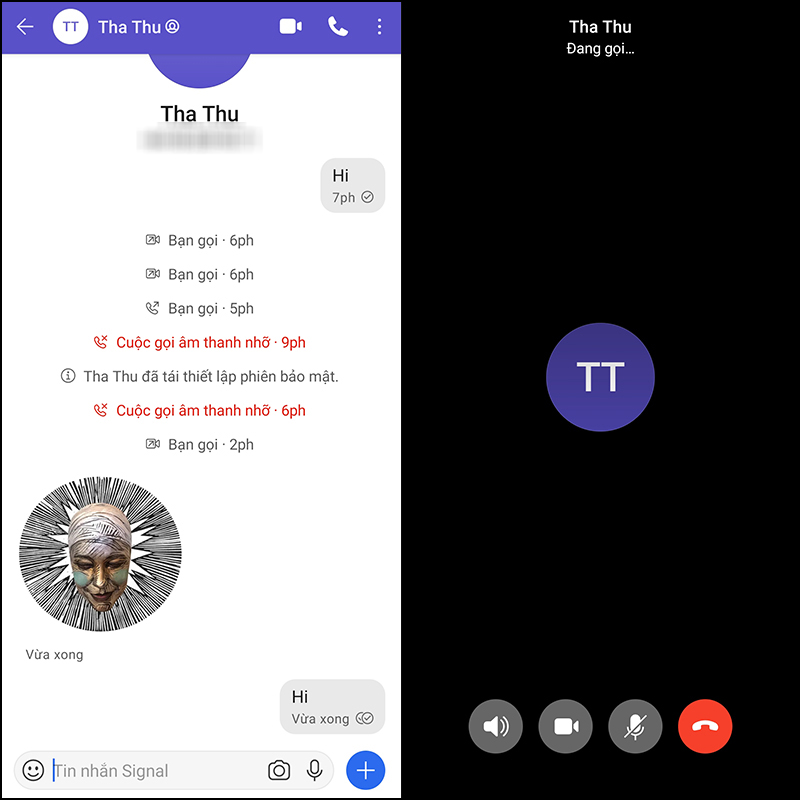 Sử dụng ứng dụng Signal tr&ecirc;n điện thoại