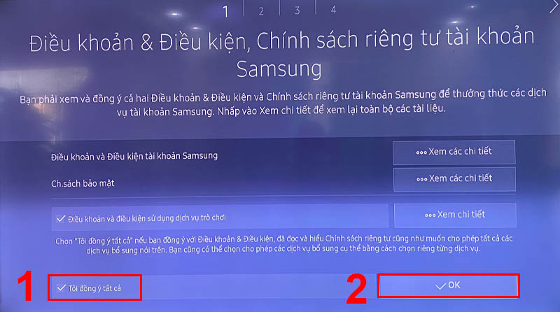 Nhấn OK