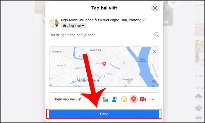 Bước 3: Nhấn vào "Đăng"