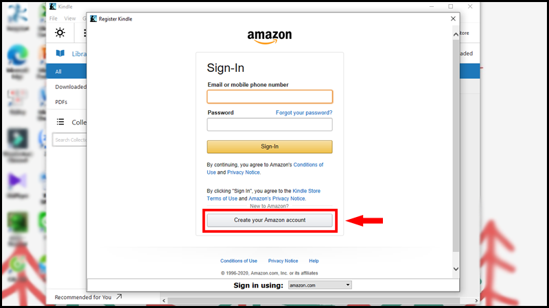 &Ocirc; Create your Amazon account