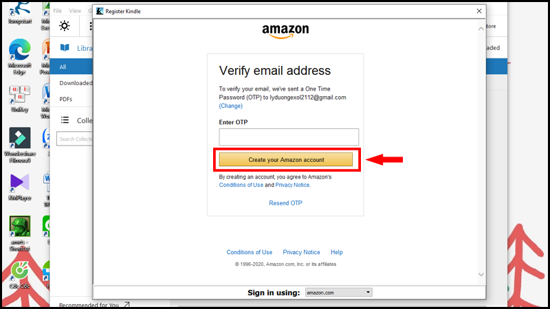 Nhập m&atilde; OTP v&agrave;o &ocirc; Enter OTP