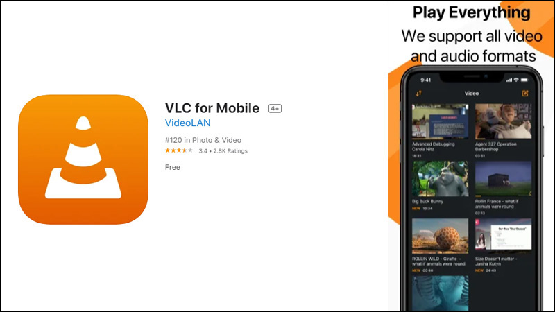 Ứng dụng VLC For Mobile