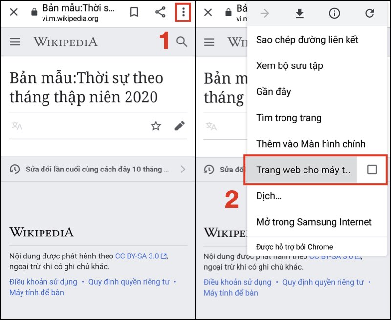 Thay đổi giao diện nền web với Android